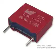 890324023010CS: Safety Capacitor, Metallized PP, Radial Box - 2 Pin, 0.018 µF, ± 10%, X2, Through Hole