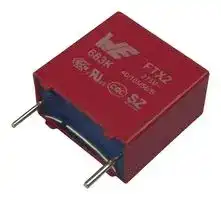 890324023019CS: Safety Capacitor, Metallized PP, Radial Box - 2 Pin, 0.068 µF, ± 10%, X2, Through Hole