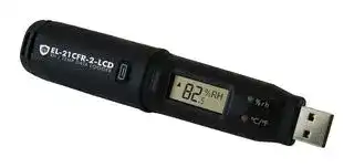 EL-21CFR-2-LCD: DATA LOGGER, -35 TO 80DEG/100% RH, 16382