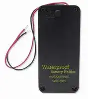 MP010063: Battery Holder, 2xAA Size, 150mm, with Switch, Screw, IP65