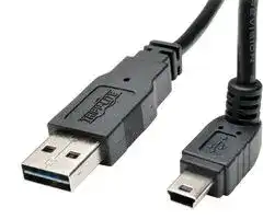 UR030-003-DNB: USB CABLE, 2.0 TYPE A-MINI B PLUG, 3FT