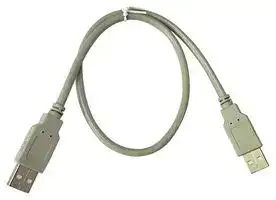 MC002727: USB Cable, Type A Plug to Type A Plug, 500 mm, 19.7 ", USB 2.0, Grey