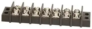 TC 44 18 07: Panel Mount Barrier Terminal Block, 2 Row, 7 Ways, 21 AWG, 12 AWG, 9.5 mm, 20 A