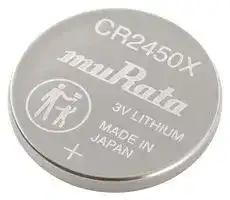 CR2450X: Battery, 3 V, CR2450, Lithium Manganese Dioxide, 610 mAh, Pressure Contact, 1