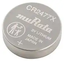 CR2477X: Battery, 3 V, CR2477, Lithium Manganese Dioxide, 1 Ah, Pressure Contact, 1