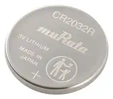 CR2032R: Battery, 3 V, CR2032, Lithium Manganese Dioxide, 200 mAh, Pressure Contact, 1
