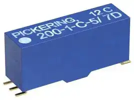 200-1-C-12/3D: Reed Relay, SPDT, 12 VDC, 200 Series, Surface Mount, 1 kohm, 250 mA