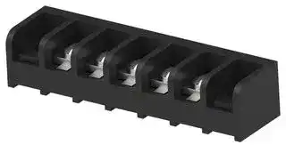 7-1437648-5: PCB Mount Barrier Terminal Block, 8.26 mm, 1 Row, 5 Ways, 22 AWG, 12 AWG, 20 A