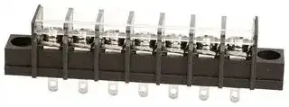 TC 44 25C 07: Panel Mount Barrier Terminal Block, 1 Row, 7 Ways, 21 AWG, 12 AWG, 9.5 mm, 20 A