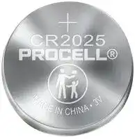 PC2025: Battery, 3 V, CR2025, Lithium Manganese Dioxide, 185 mAh, Pressure Contact, 5