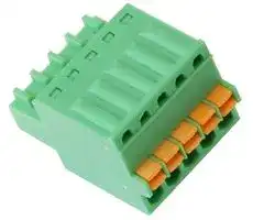 20.2500M/5-E: Pluggable Terminal Block, 2.5 mm, 5 Ways, 26AWG to 20AWG, 0.5 mm², Push In, 5 A