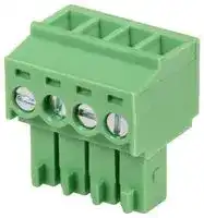 CTBP92HD/4: Pluggable Terminal Block, 3.5 mm, 4 Ways, 28 AWG, 16 AWG, 1 mm², Clamp
