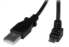 USBAUB2MD: USB Cable, Type A Plug to Micro Type B Plug, 2 m, 6.6 ft, USB 2.0, Black