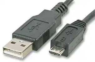 AK-CBUB05-10BK: USB Cable, Type A Plug to Micro Type B Plug, 1 m, 3.28 ft, USB 2.0, Black