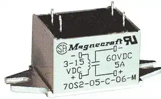 70S2-01-A-05-N: SSR, PANEL MOUNT, 60VDC, 15VDC, 5A