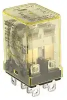 RH2B-ULAC12V: POWER RELAY, DPDT, 12VAC, 10A, PLUG IN