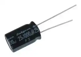 25PX1000MEFC10X16: ALUMINUM ELECTROLYTIC CAPACITOR, 1000UF, 25V, 20%, RADIAL