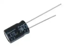 25PX470MEFC8X11.5: ALUMINUM ELECTROLYTIC CAPACITOR, 470UF, 25V, 20%, RADIAL