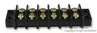601GP06PSB: TERMINAL BLOCK, BARRIER, 6POS, 12AWG