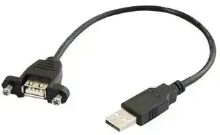 908: COMPUTER CABLE, USB A PLUG TO A RCPT, 10.2"