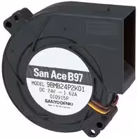 9BMB24P2G01: BLOWER FAN, DC, 95X97X33MM, 24V