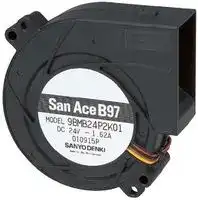 9BMB24P2G01: BLOWER FAN, DC, 95X97X33MM, 24V
