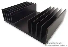 SK 04 50 SA: Heat Sink, Standard Extruded, Black Anodized, 2.4 °C/W, TO-3, 97 mm, 25 mm, 50 mm