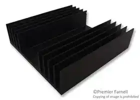 SK 04 100 SA: Heat Sink, Standard Extruded, Black Anodized, 1.5 °C/W, TO-3, 97 mm, 25 mm, 100 mm