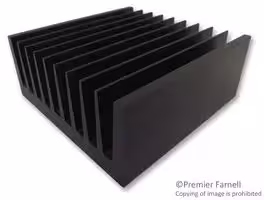 SK 92 100 SA: Heat Sink, Standard Extruded, Black Anodized, 1.4 °C/W, 100 mm, 40 mm, 100 mm