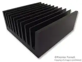 SK 92 100 SA: Heat Sink, Standard Extruded, Black Anodized, 1.4 °C/W, 100 mm, 40 mm, 100 mm