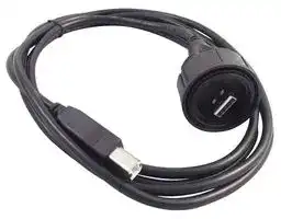 PX0840/A/2M00: USB Cable, Type A Plug to Type B Plug, 2 m, 6.6 ft, USB 2.0, Black