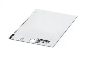 0830768: Terminal Block Marker, White, Marker Card, Terminal Blocks, Blank (Legend), 104 mm, US-TML