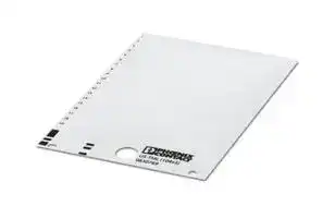 0830769: Terminal Block Marker, White, Marker Card, Terminal Blocks, Blank (Legend), 104 mm, US-TML
