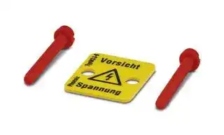 1004115: Terminal Block Marker, Yellow, Warning Plate, Modular Terminal Blocks, Attention Danger, 6 mm, WS