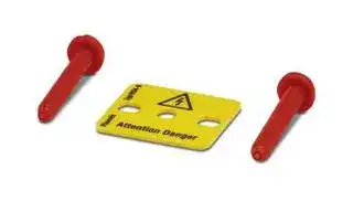 1004128: Terminal Block Marker, Yellow, Warning Plate, Modular Terminal Blocks, Attention Danger, 8 mm, WS