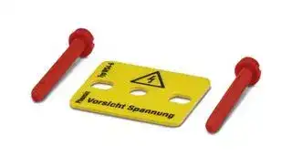 1004209: Terminal Block Marker, Yellow, Warning Plate, Modular Terminal Blocks, Attention Danger, 6 mm, WS