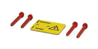 1004403: Terminal Block Marker, Yellow, Warning Plate, Modular Terminal Blocks, Attention Danger, 6 mm, WS