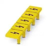 1029030: Terminal Block Marker, Yellow/Black, Warning Label, Terminal Blocks, Lightning Flash, 10.2 mm