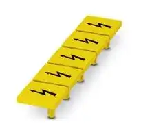 1029033: Terminal Block Marker, Yellow/Black, Warning Label, Terminal Blocks, Lightning Flash, 12.2 mm