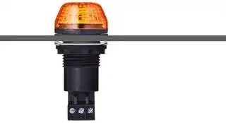 800501405: Beacon, Flashing / Steady, Orange, 24 V, IP65, 18 mm H, 30 mm Lens, IBS M22 Series