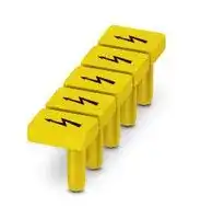 1029026: Terminal Block Marker, Yellow/Black, Warning Label, Terminal Blocks, Lightning Flash, 5.2 mm, WS PT