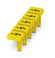 1029563: Terminal Block Marker, Yellow/Black, Warning Label, Terminal Blocks, Lightning Flash, 6.2 mm, WS PT