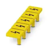 1029029: Terminal Block Marker, Yellow/Black, Warning Label, Terminal Blocks, Lightning Flash, 8.2 mm, WS PT