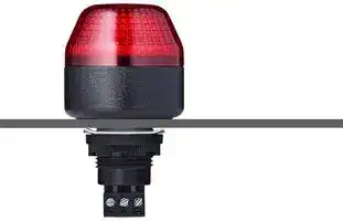 801502313: Beacon, Flashing / Steady, Red, 240 VAC, IP65, 42 mm H, 45 mm Lens, IBM M22 Series