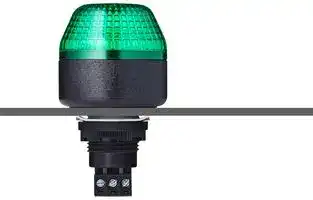 801506405: Beacon, Flashing / Steady, Green, 24 V, IP65, 42 mm H, 45 mm Lens, IBM M22 Series