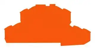 2002-2492: END AND INTERMEDIATE PLATE, RAIL, ORANGE