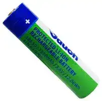 LR1865HB: Rechargeable Battery, 3.6 V, Lithium Ion, 3.35 Ah, Raised Positive and Flat Negative, 1