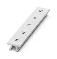 0812146: Terminal Block Marker, White, Marker Strip, Modular Terminal Blocks, L1, L2, L3, N, PE, 12.2 mm, ZB
