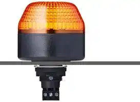 802501405: Beacon, Flashing / Steady, Orange, 24 V, IP65, 56 mm H, 65 mm Lens, IBL M22 Series