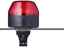802502405: Beacon, Flashing / Steady, Red, 24 V, IP65, 56 mm H, 65 mm Lens, IBL M22 Series